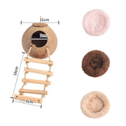 Hamster House Bite-resistant Natural Small Pet Coconut Cages Guinea-pig Hamster Hideout House Toy Wooden House Pet Supplies — 2