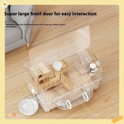 Hamster Cage for Hamster Spacious Clear Acrylic Rodent Home With Accessories Gerbil Mouse Habitat Small Pet Supplies — 4