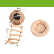 Hamster House Bite-resistant Natural Small Pet Coconut Cages Guinea-pig Hamster Hideout House Toy Wooden House Pet Supplies — 19