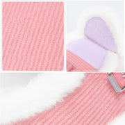 Rabbit Fur Cat Dog Harness and Leash Set Winter Pet Outdoor Walking Supplies Reflective Adjustable Kitten Puppy Gatos Harnesses — 6