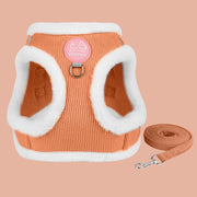 Rabbit Fur Cat Dog Harness and Leash Set Winter Pet Outdoor Walking Supplies Reflective Adjustable Kitten Puppy Gatos Harnesses — 8