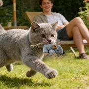 Plush Cat Toy Mouse Realistic Moving Tail with Sound Interactive Kitten Toys for Indoor Cats Hunting Game Play Pet Supplies — 5
