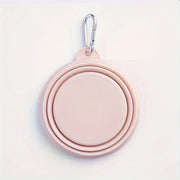 Hanging Dog Pet Folding Silicone Bowl Outdoor Travel Portable Food Water Container Feeding Tray Bowl Macaron Color Pet Supplies — 5
