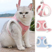 Rabbit Fur Cat Dog Harness and Leash Set Winter Pet Outdoor Walking Supplies Reflective Adjustable Kitten Puppy Gatos Harnesses — 1