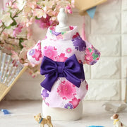 Japanese Pet Kimono Poodle Cat Bathrobe Blossom Cherry Sakura Summer Puppy Spring Pet Clothes Skirt Flower Kitty Dress Kimono — 7