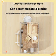 Hamster Cage for Hamster Spacious Clear Acrylic Rodent Home With Accessories Gerbil Mouse Habitat Small Pet Supplies — 3