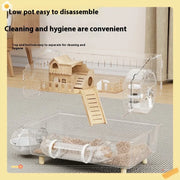 Hamster Cage for Hamster Spacious Clear Acrylic Rodent Home With Accessories Gerbil Mouse Habitat Small Pet Supplies — 5