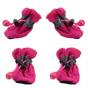 4Pcs Summer and Winter Pet Dog Shoes Hikuma Inu Anti-slip Rain Snow Boot Thick Warm for  Small Cats Dogs Puppy Dog Socks Booties — 4