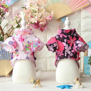 Japanese Pet Kimono Poodle Cat Bathrobe Blossom Cherry Sakura Summer Puppy Spring Pet Clothes Skirt Flower Kitty Dress Kimono — 3