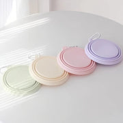 Hanging Dog Pet Folding Silicone Bowl Outdoor Travel Portable Food Water Container Feeding Tray Bowl Macaron Color Pet Supplies — 1