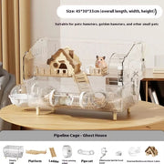 Hamster Cage for Hamster Spacious Clear Acrylic Rodent Home With Accessories Gerbil Mouse Habitat Small Pet Supplies — 8