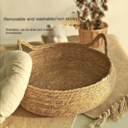 Four Seasons Universal Pure Handmade Vine Woven Cat Nest Seasonal Warmth Pad Detachable Washable Winter Pet Supplies Accessories — 5
