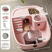 Luxury Large Capacity Hamster Golden Hamster Cage Habitat Villa Large 2-Layer Platform Cage Hiding Nest Small Pet Supplies — 1