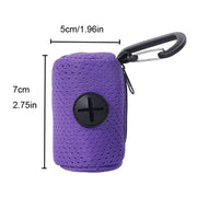 Pet Poop Bag Storage Bag Dispenser Mesh Fabric Pooper Bag Dispenser LeashHook Waste Bag Pet Supplies for Outdoor Activity — 6