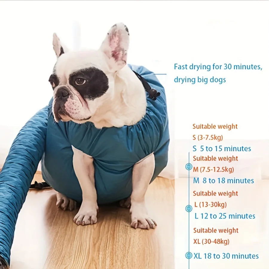 Portable Folding Dog Hair Dryer Efficient Pet Drying Bag for Cats And Dogs Winter Pet Cleaning Accessory Blow Bag
