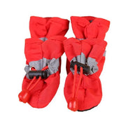 4Pcs Summer and Winter Pet Dog Shoes Hikuma Inu Anti-slip Rain Snow Boot Thick Warm for  Small Cats Dogs Puppy Dog Socks Booties — 9