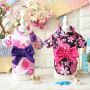 Japanese Pet Kimono Poodle Cat Bathrobe Blossom Cherry Sakura Summer Puppy Spring Pet Clothes Skirt Flower Kitty Dress Kimono — 1