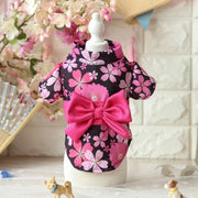 Japanese Pet Kimono Poodle Cat Bathrobe Blossom Cherry Sakura Summer Puppy Spring Pet Clothes Skirt Flower Kitty Dress Kimono — 6