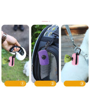 Pet Poop Bag Storage Bag Dispenser Mesh Fabric Pooper Bag Dispenser LeashHook Waste Bag Pet Supplies for Outdoor Activity — 4