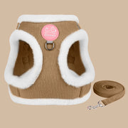 Rabbit Fur Cat Dog Harness and Leash Set Winter Pet Outdoor Walking Supplies Reflective Adjustable Kitten Puppy Gatos Harnesses — 11