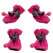 4Pcs Summer and Winter Pet Dog Shoes Hikuma Inu Anti-slip Rain Snow Boot Thick Warm for  Small Cats Dogs Puppy Dog Socks Booties — 8