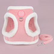 Rabbit Fur Cat Dog Harness and Leash Set Winter Pet Outdoor Walking Supplies Reflective Adjustable Kitten Puppy Gatos Harnesses — 9
