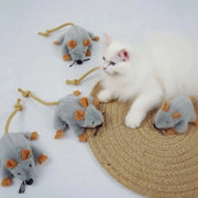 Plush Cat Toy Mouse Realistic Moving Tail with Sound Interactive Kitten Toys for Indoor Cats Hunting Game Play Pet Supplies — 2