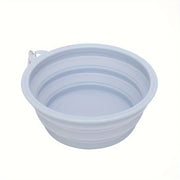 Hanging Dog Pet Folding Silicone Bowl Outdoor Travel Portable Food Water Container Feeding Tray Bowl Macaron Color Pet Supplies — 7