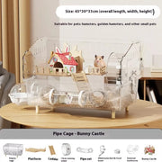 Hamster Cage for Hamster Spacious Clear Acrylic Rodent Home With Accessories Gerbil Mouse Habitat Small Pet Supplies — 10